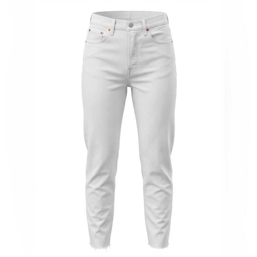 RE/DONE WOMENS SKINNY JEANS SIZE 28 VINTAGE WHITE (CREAM)